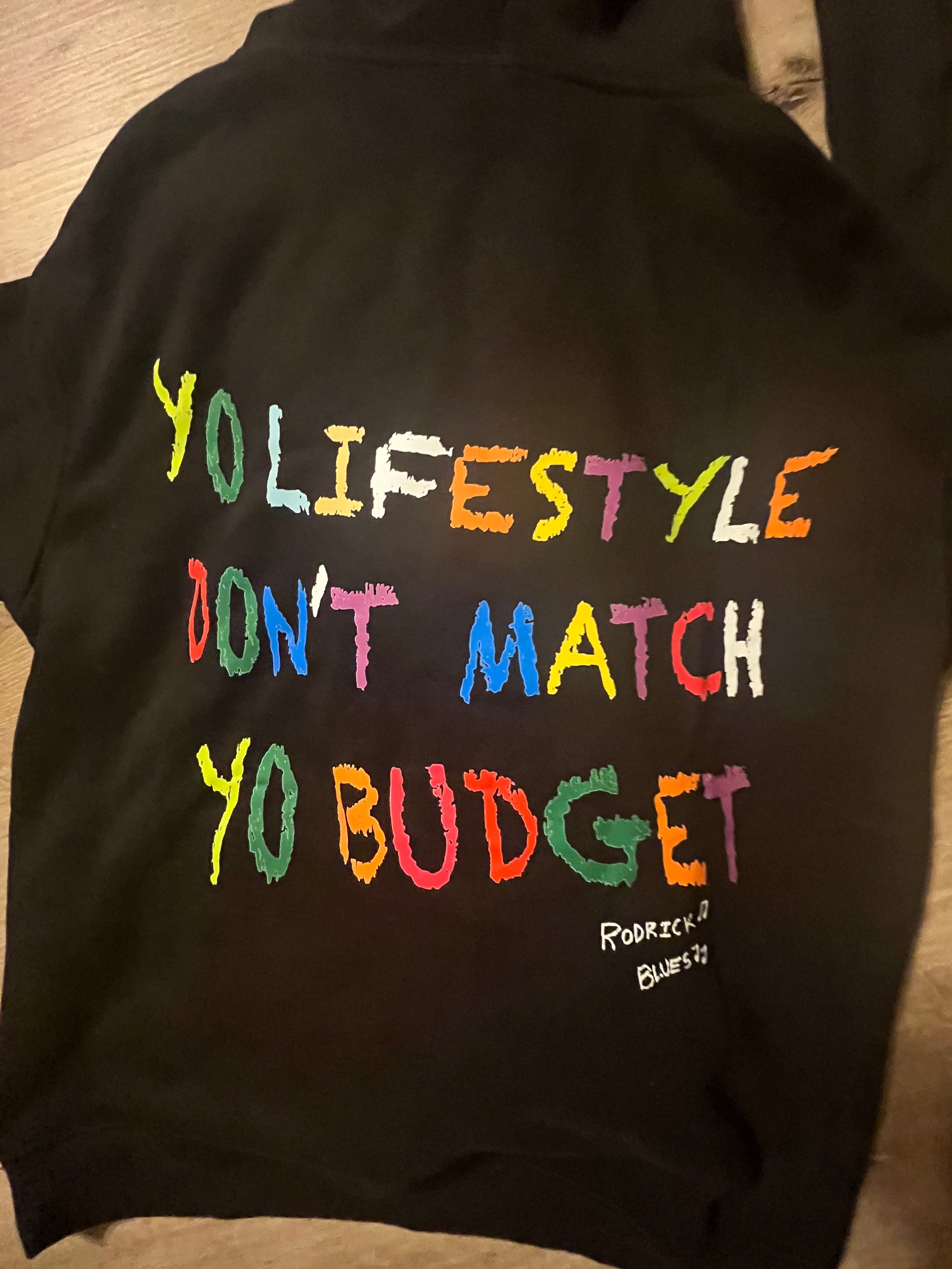 Blues university (hoodie) solid black